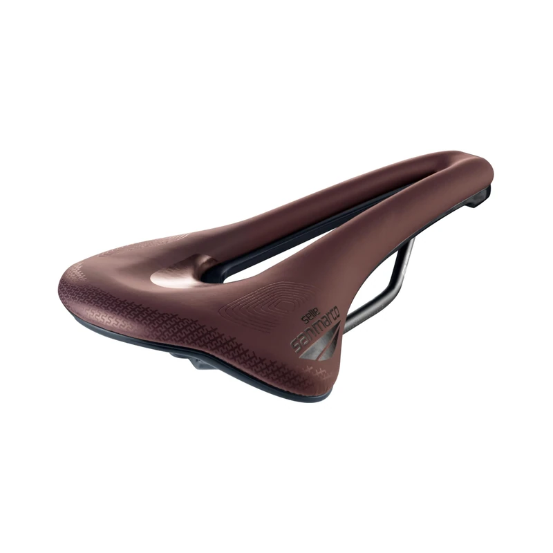 Selle San Marco SHORTFIT 2.0 Supercomfort Racing - Gravel and Bikepacking Bicycle Saddle, Lightweight and Comfortable, with Anatomical Hole and Extra Gel Layer, Durable Steel Frame - Size L3, Red