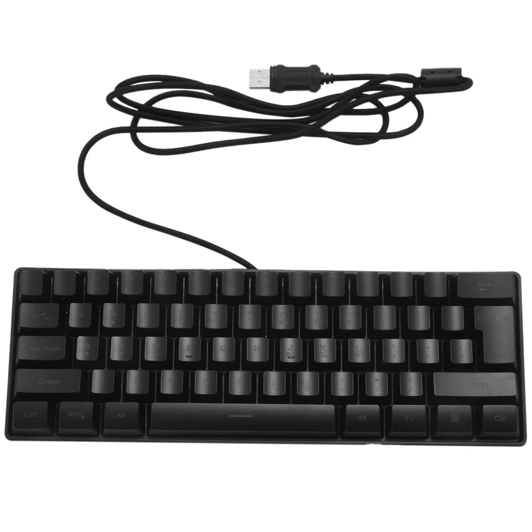 PRATYAHARA Gaming Keyboard, 61 Keys Multi Color RGB Illuminated LED Backlit Wired Gaming Keyboard, Waterproof Mini Keyboard