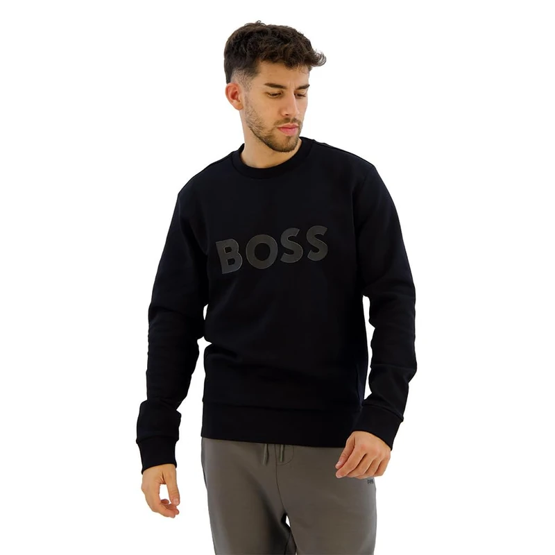 BOSS Men's Salbo Sweatshirt, Black1, 6XL