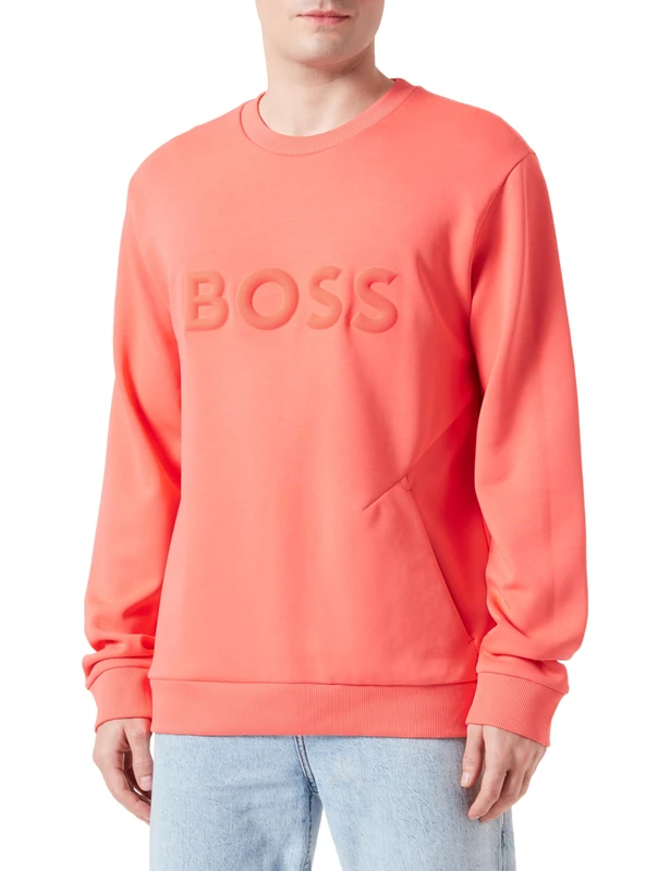 BOSS Men's Salbo 1 Sweatshirt, Black1, - Image 1