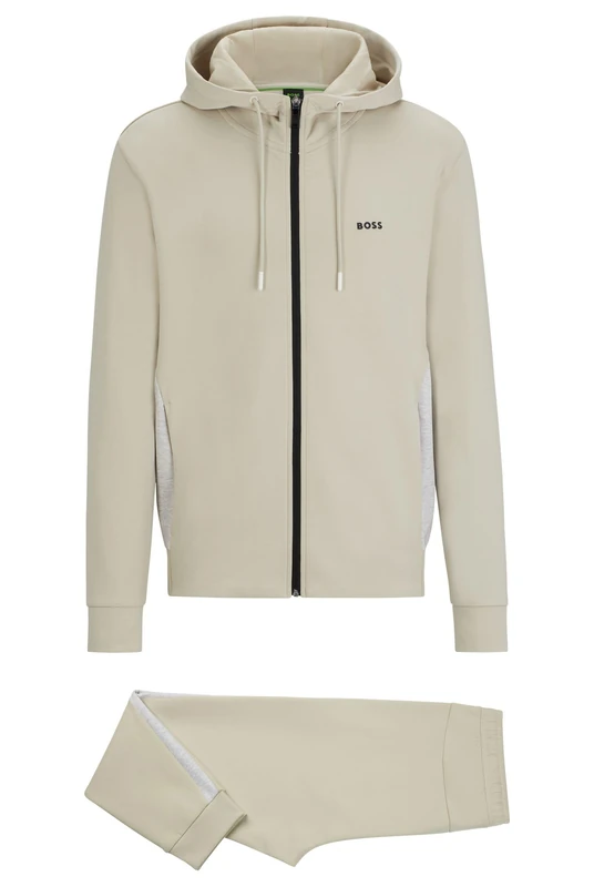 BOSS Men's Tracksuit Set Sweatshirt, Light Beige271,
