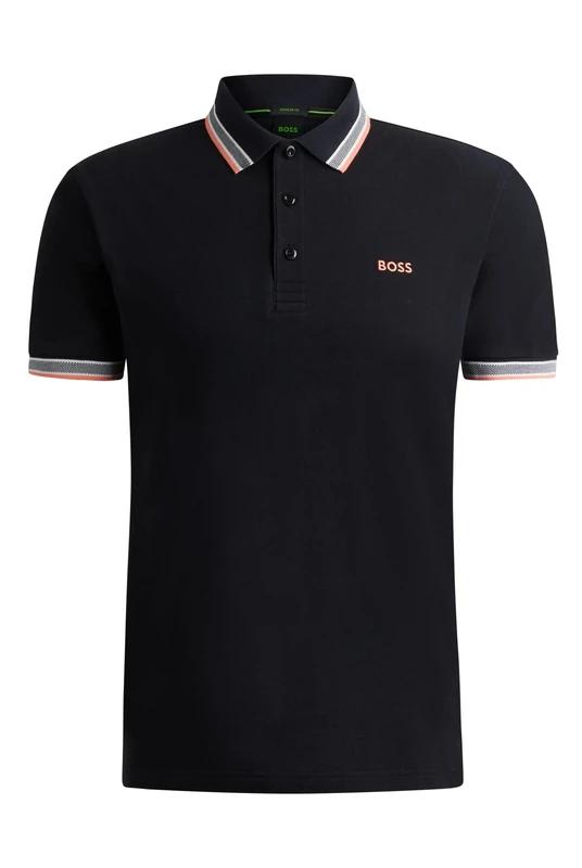 BOSS Mens Polo Shirt Black XXL