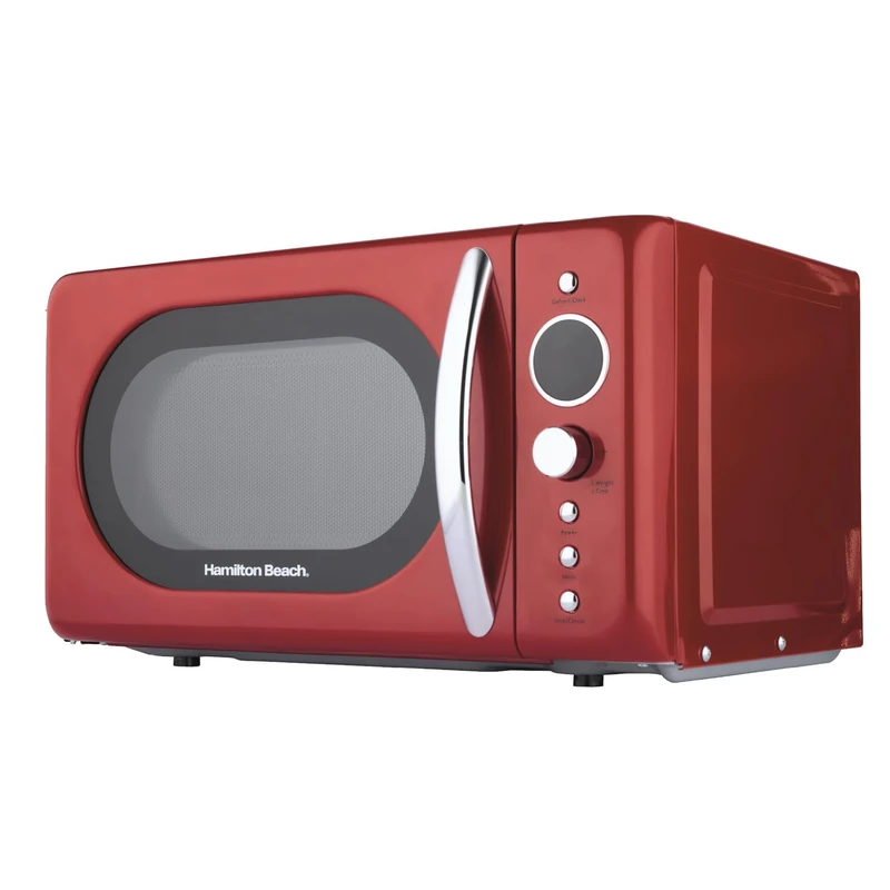 Hamilton Beach Microwave, 20L, 700W, Retro, Digital LED Display, 8 Pre-set Programs, Express Cooking, Weight Defrost, 60 Min Timer, Child Lock, Compact Design, Red - HB70H20R.