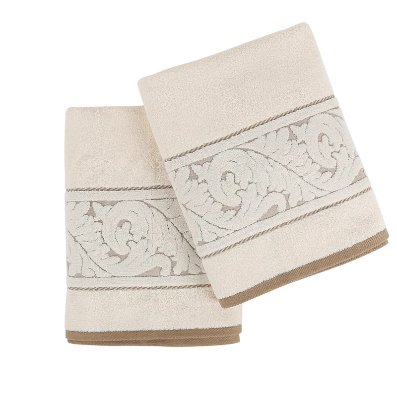 WELL HOME MOBILIARIO & DECORACIÓN Bath Towel Set (2 Piece) Cream