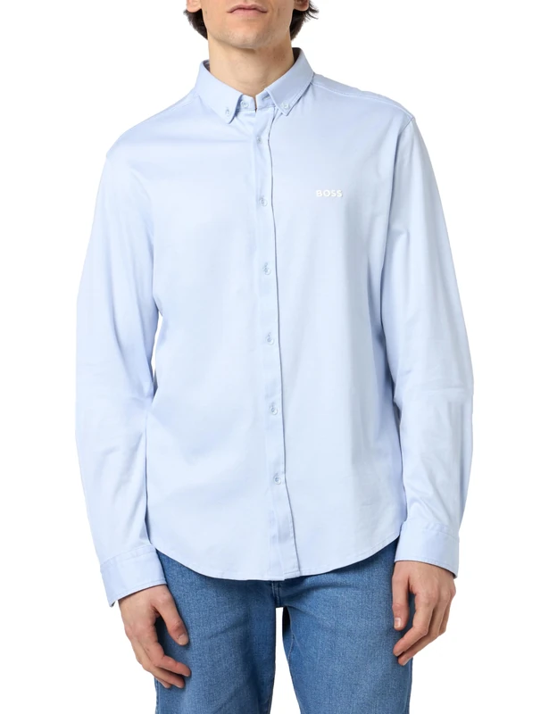 BOSS Men's B_Motion_L Shirt, Bright Purple527,