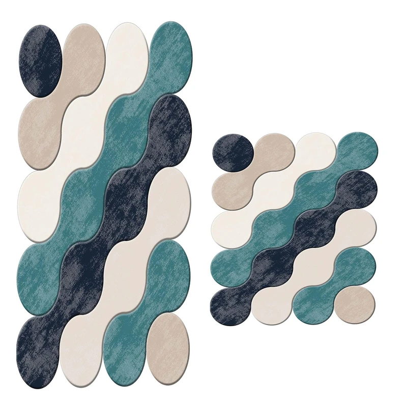 WELL HOME MOBILIARIO & DECORACIÓN Bath Mat Set (2-Piece) Blue - Image 1
