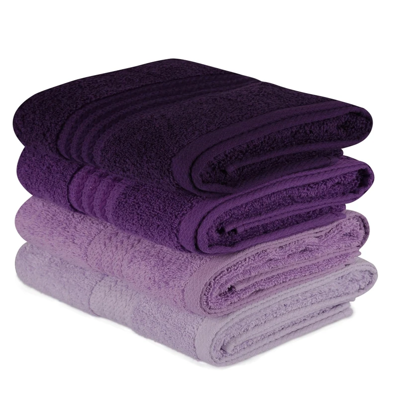 WELL HOME MOBILIARIO & DECORACIÓN Hand Towel Set (4-Piece) Light Purple, Purple, Purple, Dark Purple