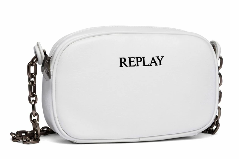 Replay women's handbag made of faux leather, white (Optical White 001), one size