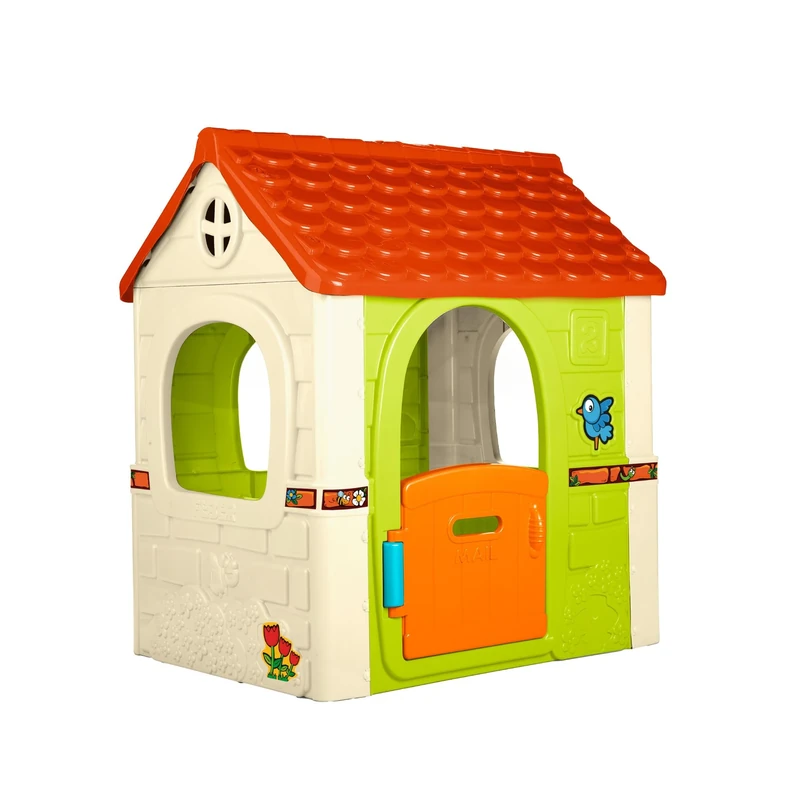 FEBER - Fantasy House, children's playhouse with folding door, for playing outdoors or at home, multicoloured, stable and easy to assemble, for children from 2 to 6 years, FAMOSA (FEH17000)