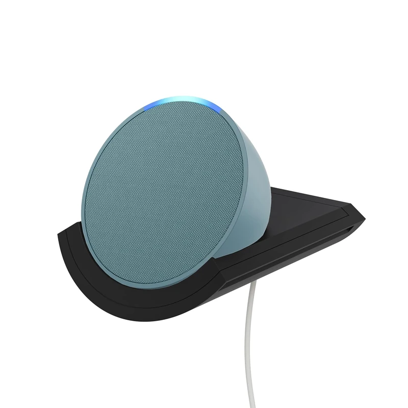 Amazon Echo Pop, Midnight Teal + Made for Amazon Shelf Wall Mount, Charcoal