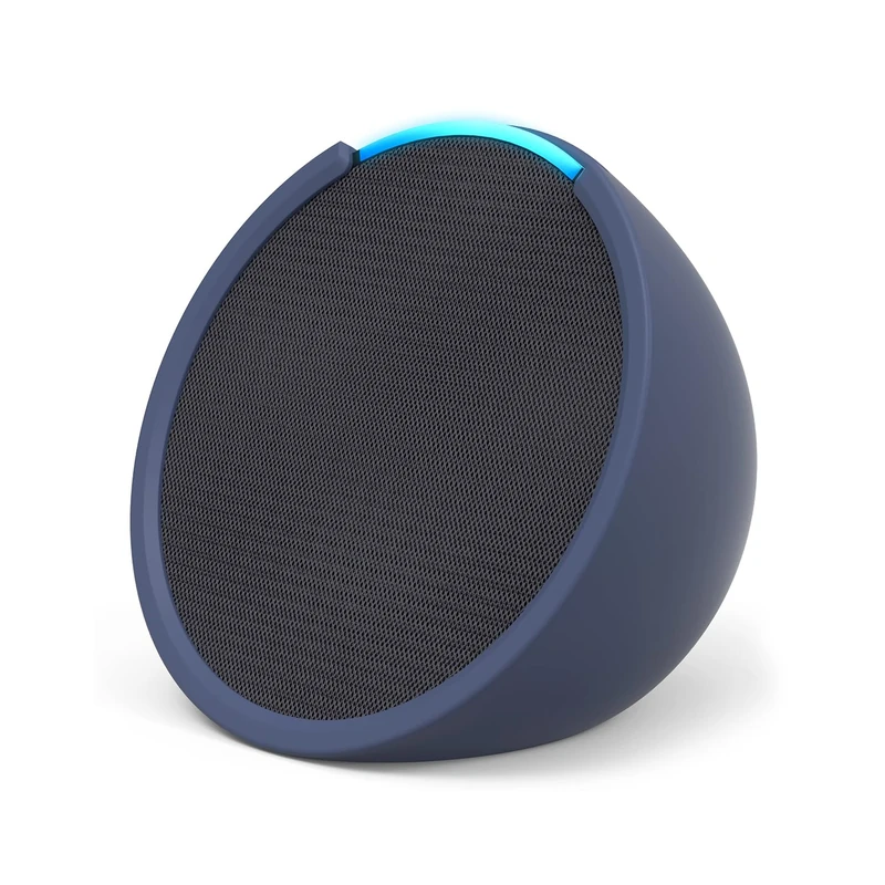Echo Pop | Full sound compact Wi-Fi and Bluetooth smart speaker with Alexa | Glacier White and a Made For Amazon Sleeve for Echo Pop (2023 release), Glow-in-the-dark