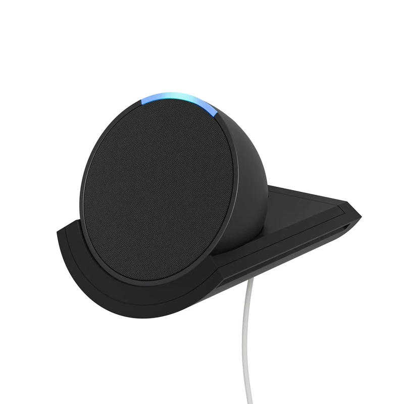 Amazon Echo Pop, Charcoal + Made for Amazon Shelf Wall Mount, Charcoal