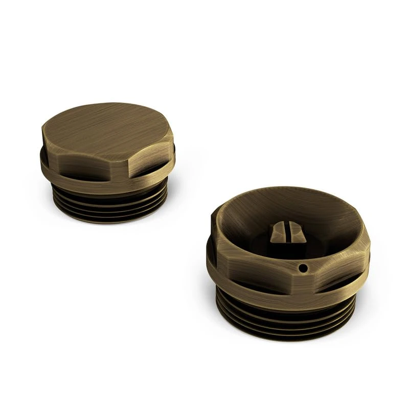 UK RADIATORS - Talus Radiator Bleed Valve Blanking Plug - Efficient Heating Solution - Easy Installation - (Antique Brass)