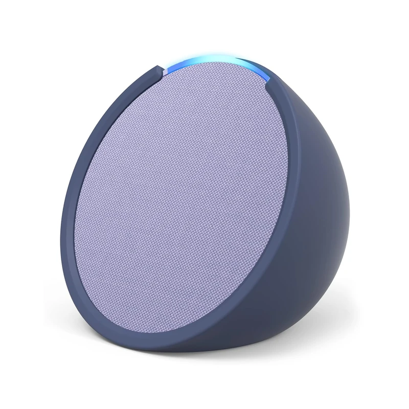 Echo Pop | Full sound compact Wi-Fi and Bluetooth smart speaker with Alexa | Lavender Bloom and a Made For Amazon Sleeve for Echo Pop (2023 release), Blue - Image 1