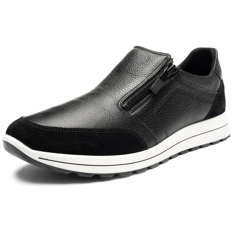 ARA Men's Matteo Sneaker, Black Cognac, 11 UK