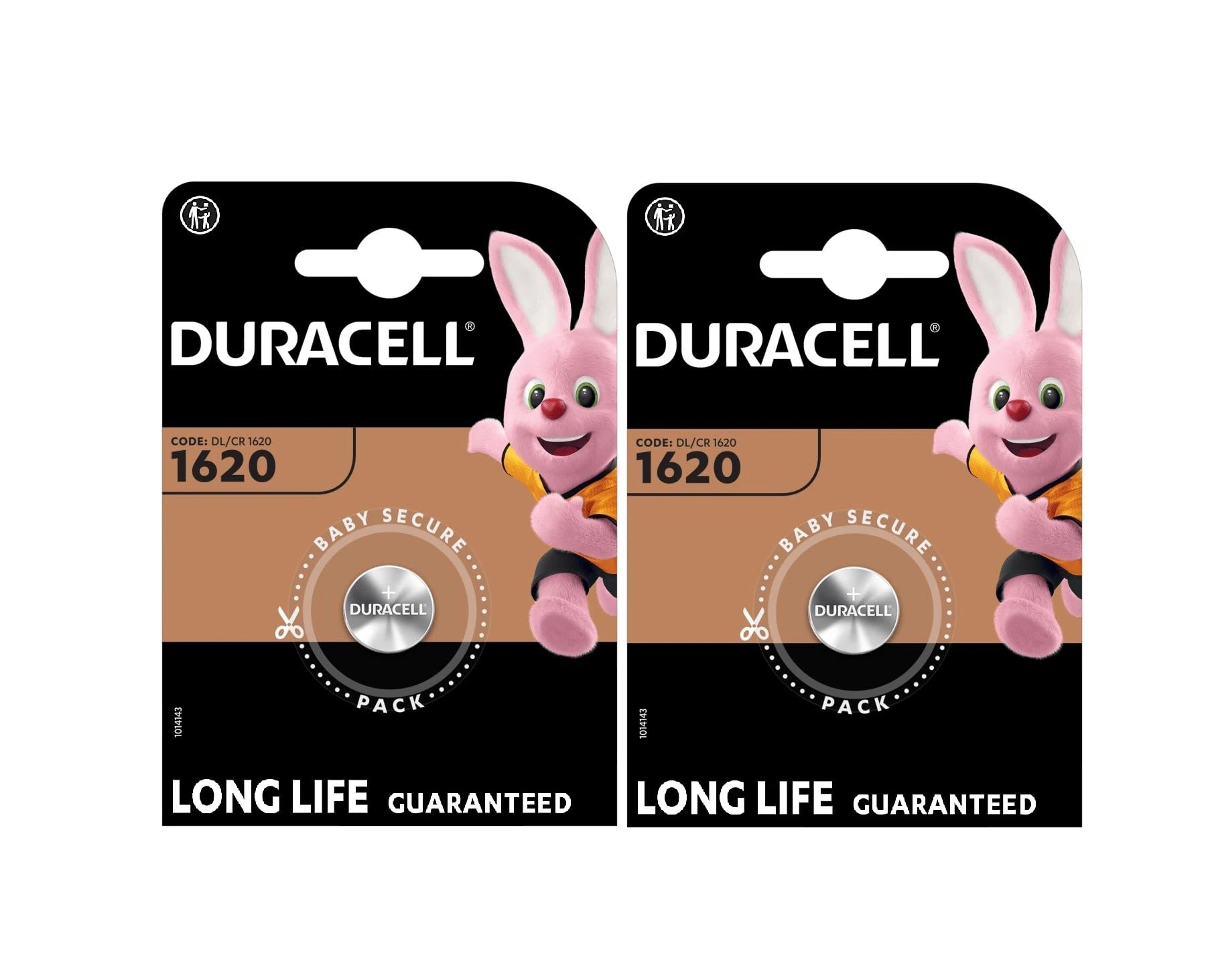 2X Duracell 1620 (2 Blister Packs of 1 Battery) 2 Batteries (CR1620)