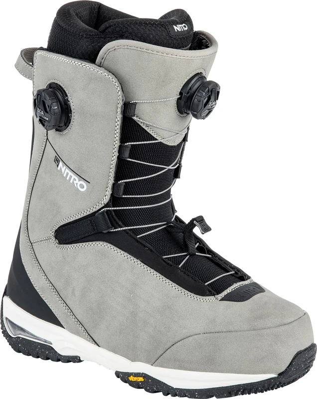 Nitro Men's Chase Dual Boa, All Mountain Freeride Freestyle Premium Boat, Snowboard Boot, Stone, MP 32.5 // EU 48 2/3 // US 14.5