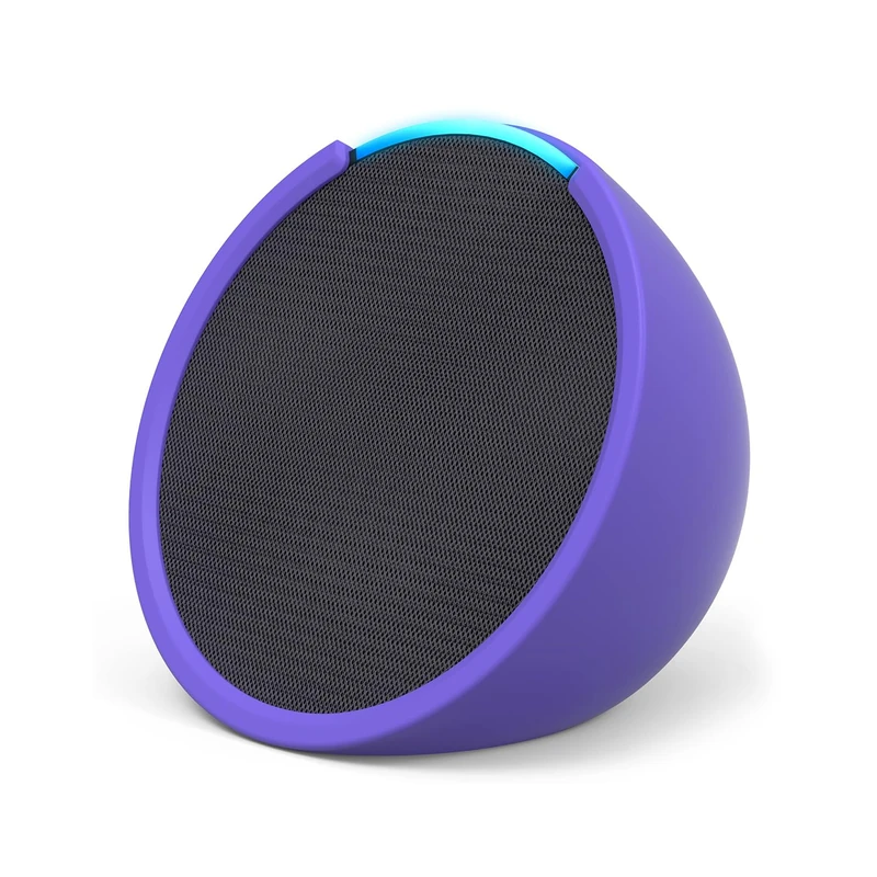 Echo Pop | Full sound compact Wi-Fi and Bluetooth smart speaker with Alexa | Lavender Bloom and a Made For Amazon Sleeve for Echo Pop (2023 release), Purple - Image 1