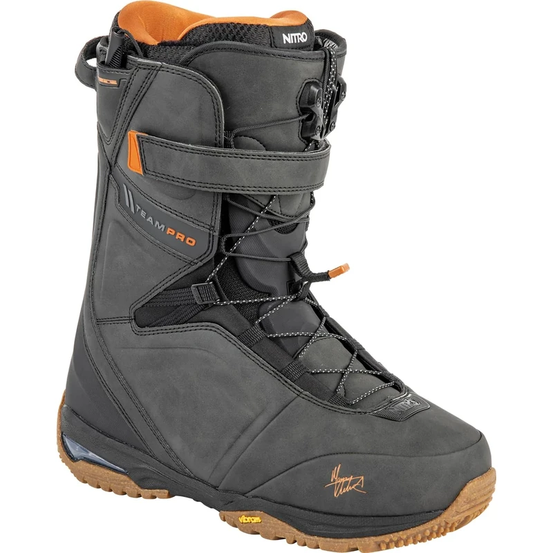 Nitro Men's Snowboards Team PRO TLS '24 Marcus Kleveland All Mountain Freestyle Quick Lacing System Boat Snowboard Boot, Black, MP 31.0 // EU 46 2/3 // US 13