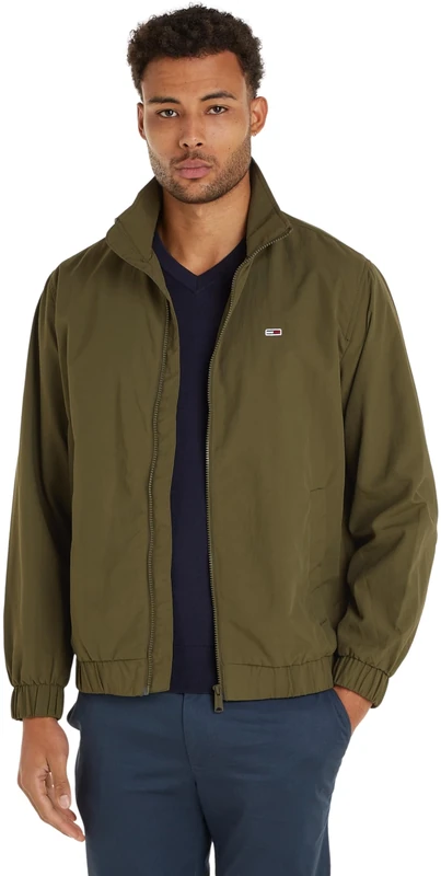 Tommy Jeans Men Jacket for Transition Weather, Green (Drab Olive Green), 5XL
