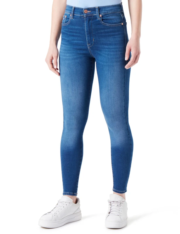 Tommy Jeans Women's Sylvia Hgh Sskn Ah1239 Denim Pants, Denim Medium, 28W / 28L