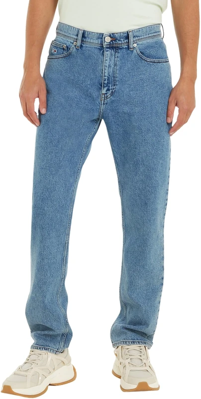 Tommy Jeans Men's Ethan Rlxd Strght Cg4136 Denim Pants, Denim Medium, 28W / 32L