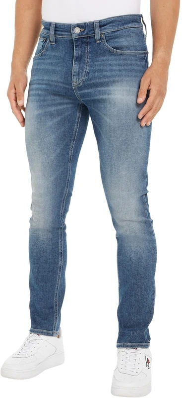 Tommy Jeans Men's Austin Slim Tprd Bh1264 Denim Pants, Denim Dark, 28W / 36L