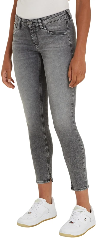 Tommy Jeans Women's Scarlett Lw Skn Ank Splt Bh1275 Denim Pants, Denim Black, 34W / 34L