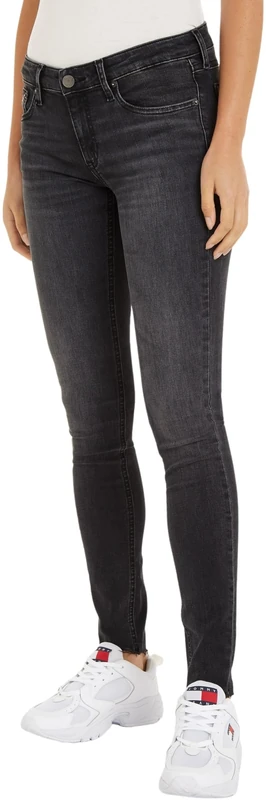 Tommy Jeans Women's Sophie Lw Skn Ah1288 Denim Pants, Denim Black, 24W / 32L