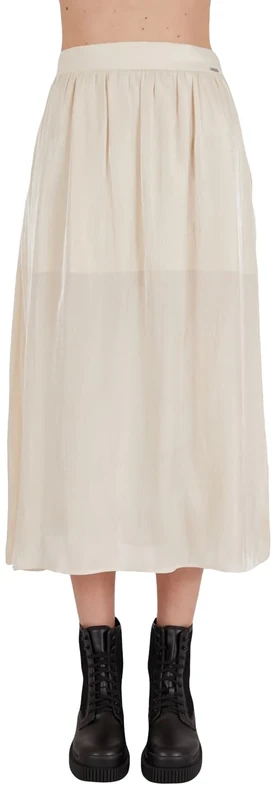 Armani Exchange Women's Shiny Midi Skirt, Dusty Ground, XXS