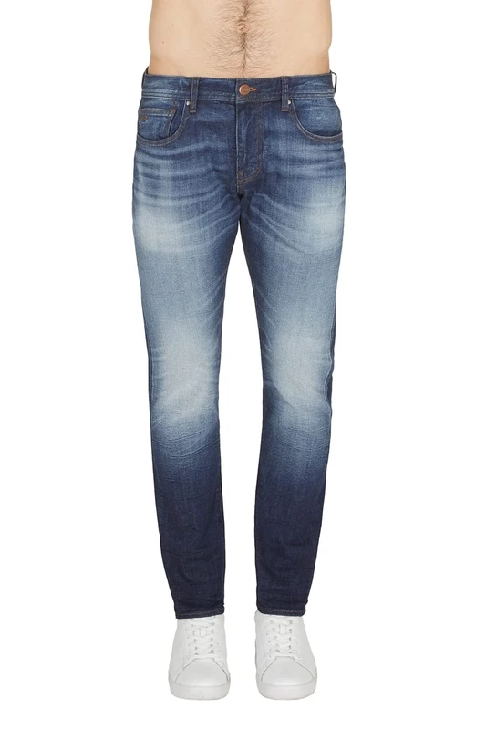 Armani Exchange Men's J13 Slim Fit Comfort Cotton Pants Jeans, Indigo Denim, W36