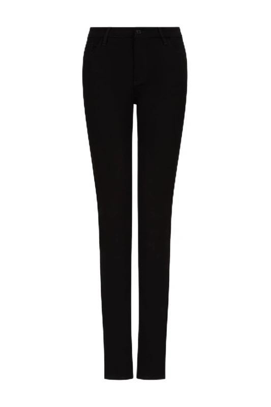 Armani Exchange Women's J24 Super Skinny High Rise Ultra Stretch Cotton Denim Jeans Jeans, Black Denim, - Image 1