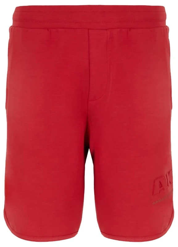 Armani Exchange Men's Modal Cotton Debossed Logo Casual Short, American Beauty, XXL