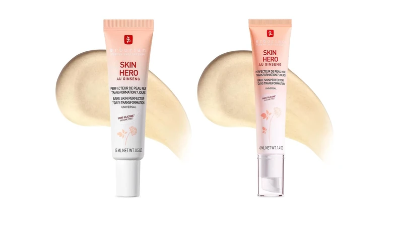 Erborian Bare skin Routine - Duo skin hero, facial peeling gel 50 ml & skin hero non tinted facial cream, 7 days skin perfecting treatment - Korean Skincare