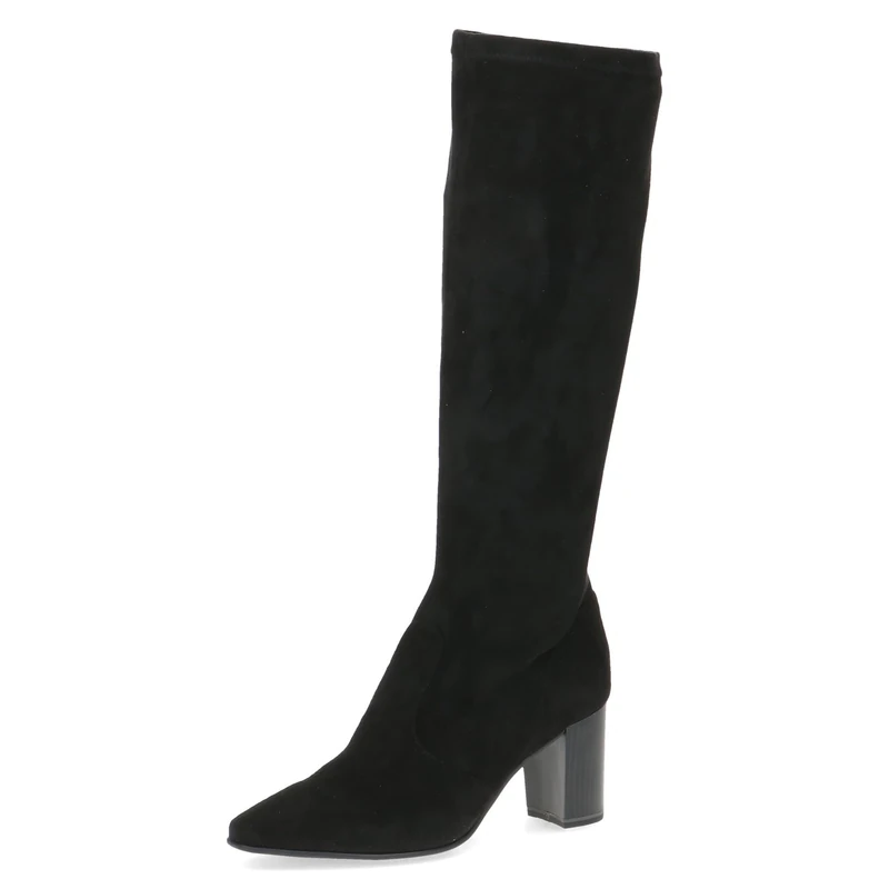 Caprice Women's Damen Long Boot Flat 9-25547-41 Knee High, Black Stretch, 3 UK