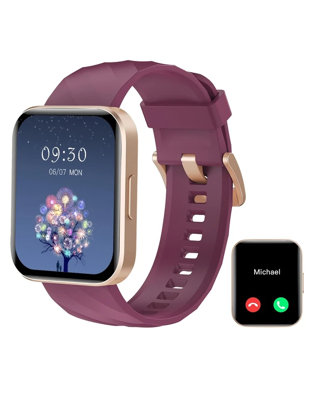 RUIMEN Smart Watch for Women Men Smart Watches with Call Function Fitness Tracker Watch with Heart Rate Monitor Pedometer Oximeter Sleep Tracker Waterproof Smartwatch Answer/Make Calls