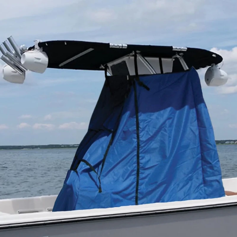 T-Top Center Console Cover for Boat - 600D Waterproof Marine Grade Canvas, Heavy Duty (Blue, 48" W x 60" L x 66" H)