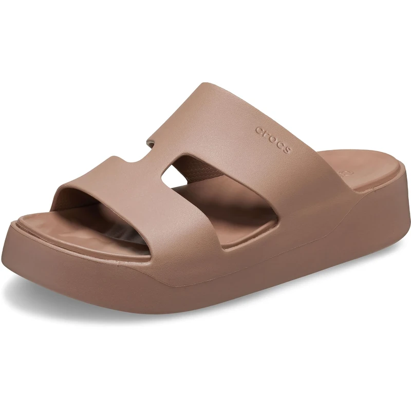Crocs Women's Getaway Platform H-Strap, Latte, 3 UK Women