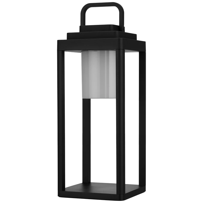 REV LED Lamp Battery Lantern Aluminium Stylish Outdoor Lamp with Dimming Function Height 35 cm 160 lm 2 W 4000 mAh IP65 Black
