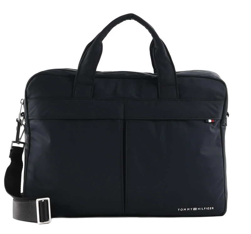 Tommy Hilfiger, Men, TH Signature Computer Bag, Computer Bag, Black, One Size