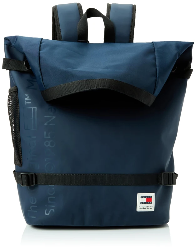 Tommy Jeans Men's Tjm Daily + Rolltop Backpack Am0am12120 Bags, Blue (Dark Night Navy), One Size