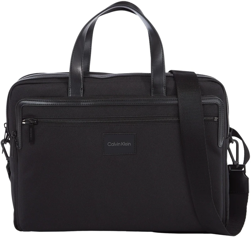 Calvin Klein Men's Ck Remote Pro Conv. Laptop Bag Computer Bag, Ck Black, One Size