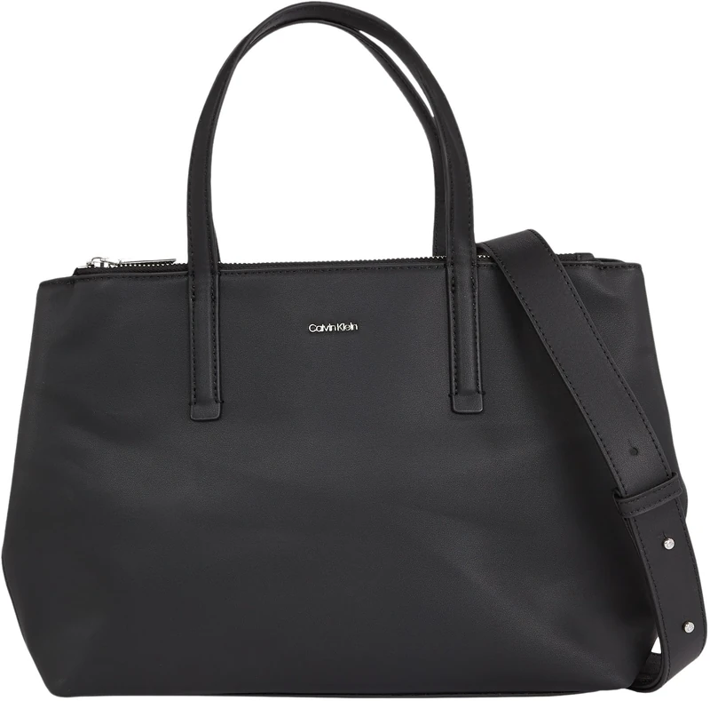 Calvin Klein Women's Ck Must Tote Md Crossovers, Ck Black, One Size