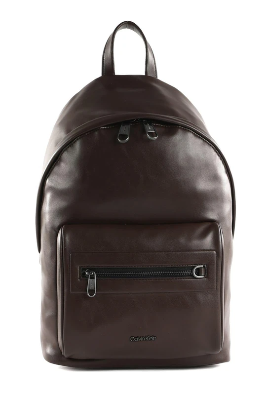 Calvin Klein Men Backpack Elevated Pu Campus Small, Brown (Java Brown Smooth), One Size