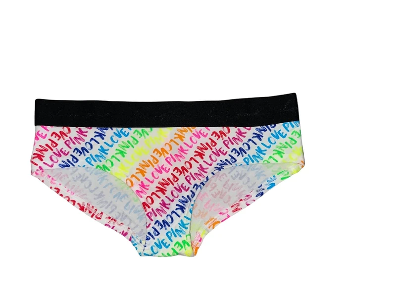 Victoria's Secret Pink Hipster Underwear/Panty Multicolor New, Multicolor Print, L