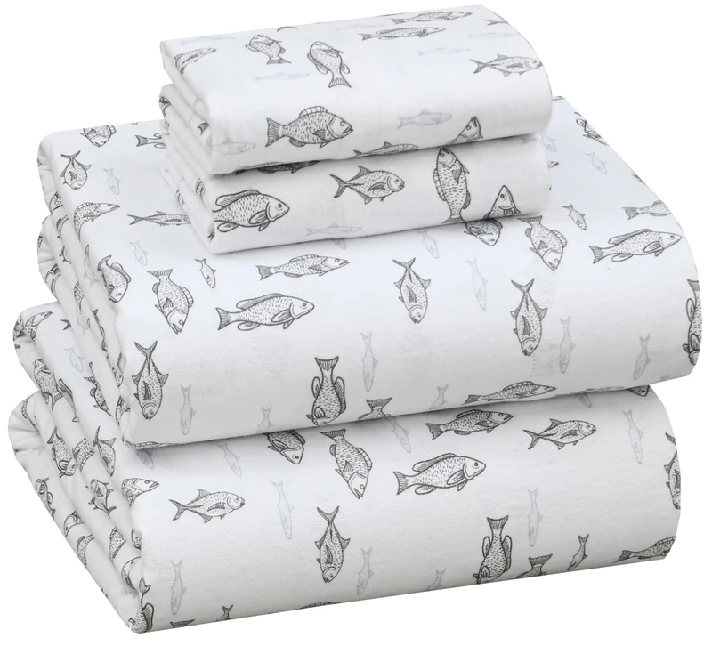RUVANTI Flannel Sheets Full Size - 100% Cotton Brushed Flannel Bed Sheet Sets - Deep Pockets 16 Inches (fits up to 18") - All Seasons Breathable & Super Soft - Warm & Cozy - 4 Pcs - Cold Commandos