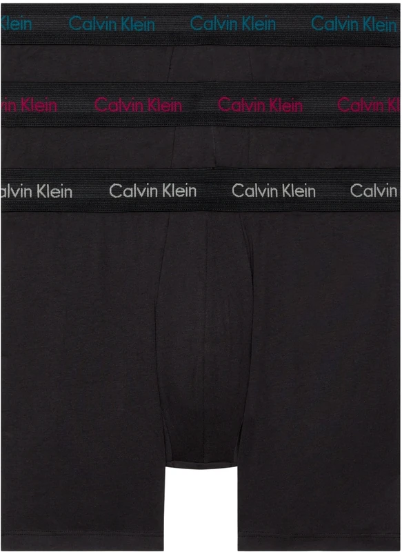 Calvin Klein Men’s 3 Pack Stretch Boxer Briefs, Black (B- Auth Gry, Chesapk Bay, Jwl Lgs), XL