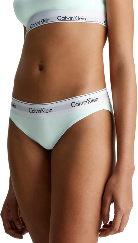 Calvin Klein Women Bikini Shape Briefs Stretch Cotton, Turquoise (Island Reef), M