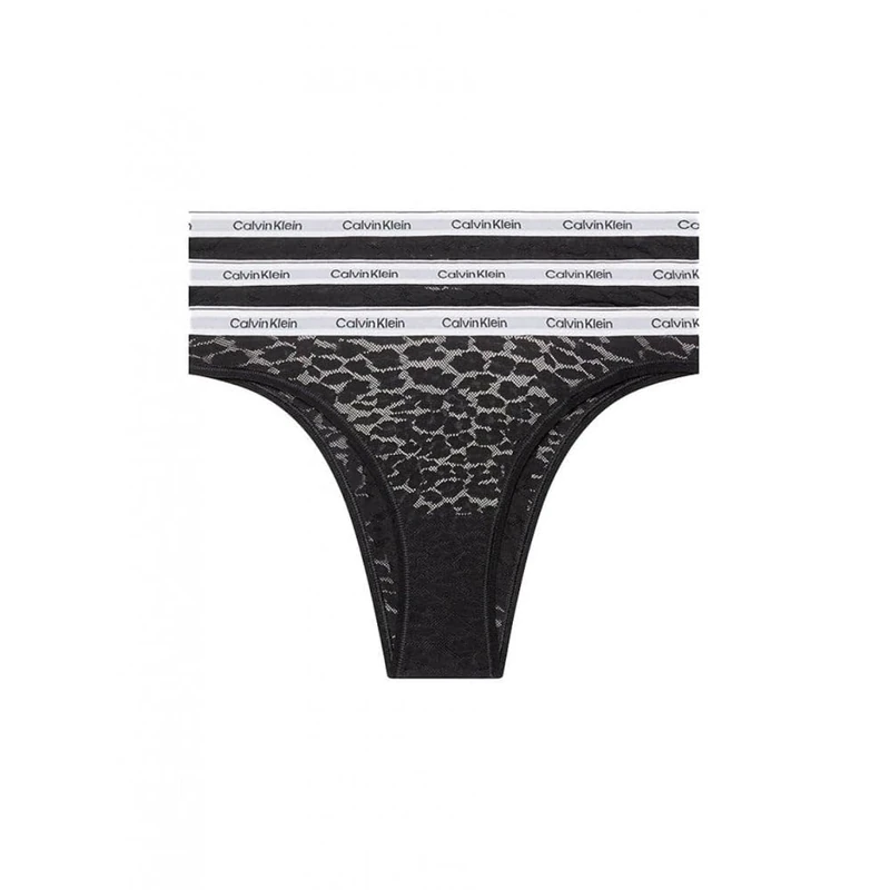 Calvin Klein Women's 3 Pack Low Rise Brazilian Briefs Underwear, Black (Black/Black/Black), XL