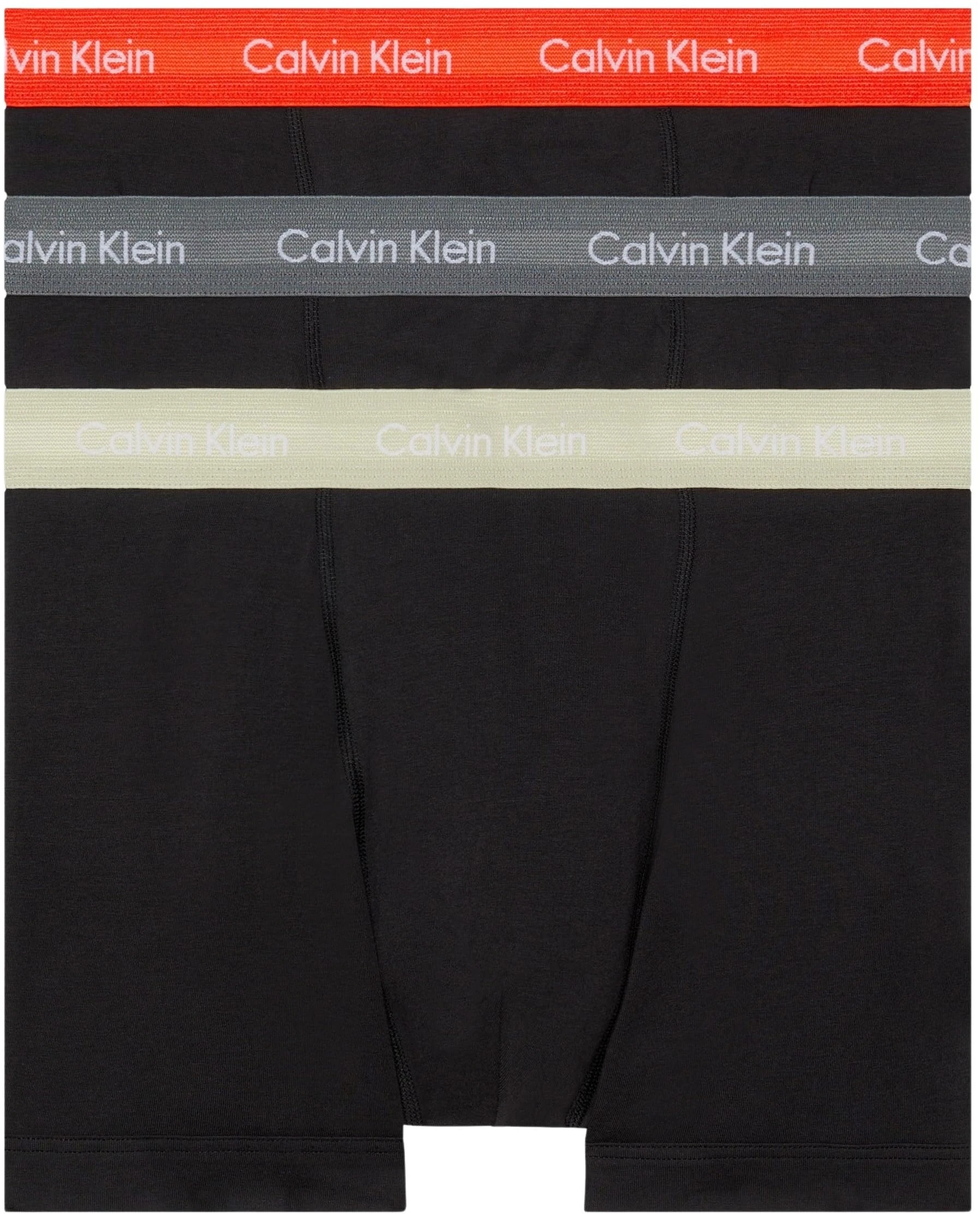 Calvin Klein Men’s 3 Pack Trunks, Black (B- Cher Ks, Eiffle Twr, Moss Gr Wbs), M